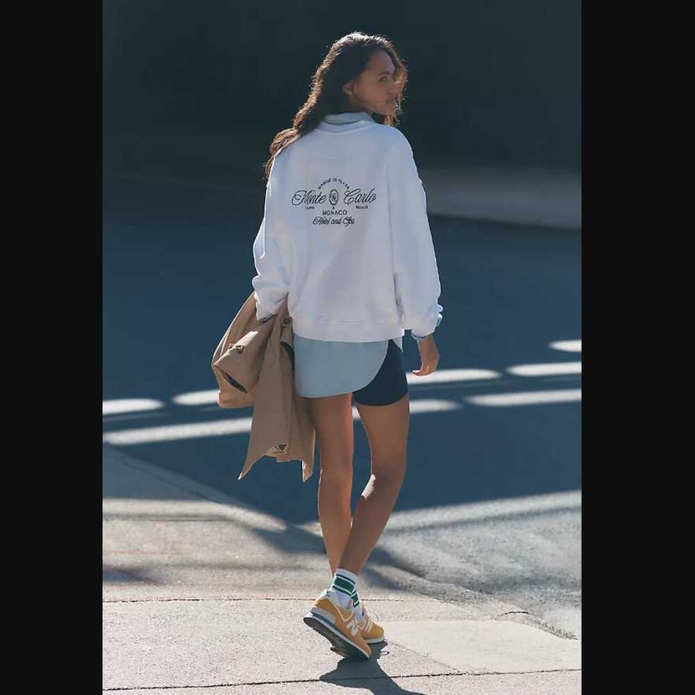 New S 4th & Reckless Anthropologie Leone Monte Carlo embroidered sweatshirt